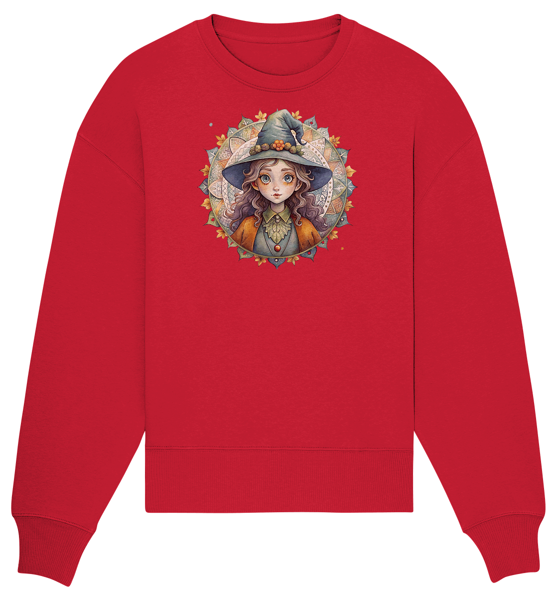 Kleine Hexe Mandala - Organic Oversize Sweatshirt - ArtfulShenwyn