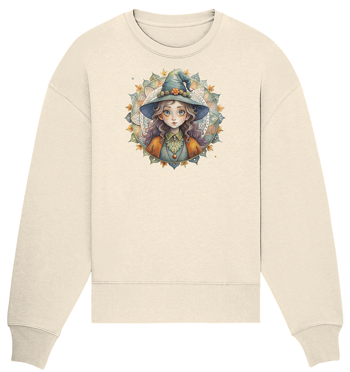 Kleine Hexe Mandala - Organic Oversize Sweatshirt - ArtfulShenwyn