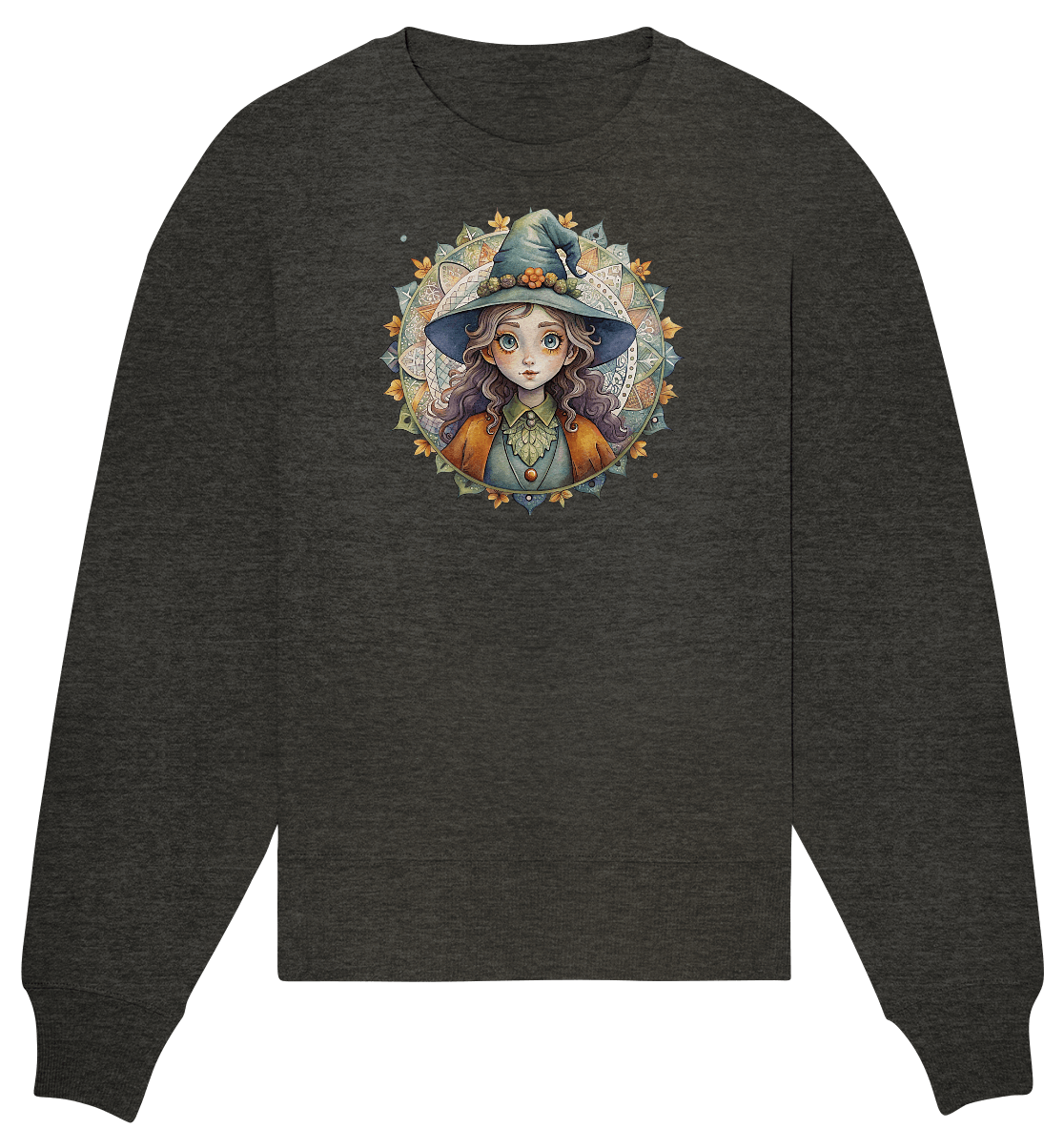 Kleine Hexe Mandala - Organic Oversize Sweatshirt - ArtfulShenwyn