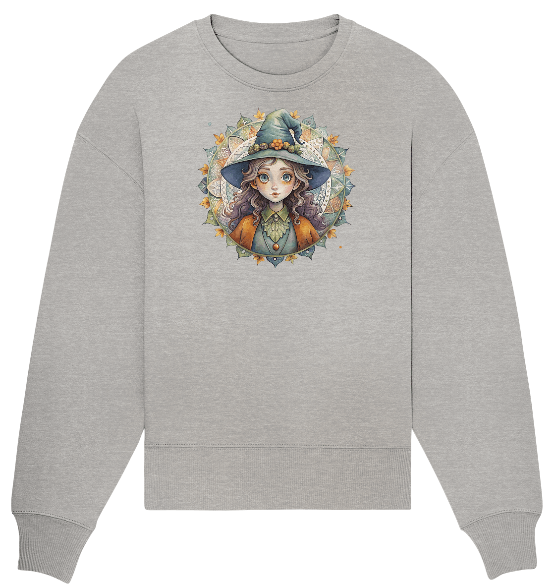 Kleine Hexe Mandala - Organic Oversize Sweatshirt - ArtfulShenwyn