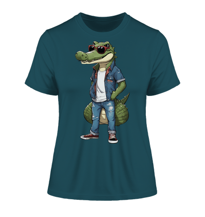 Krokodil - Fitted Ladies Organic Shirt - ArtfulShenwyn