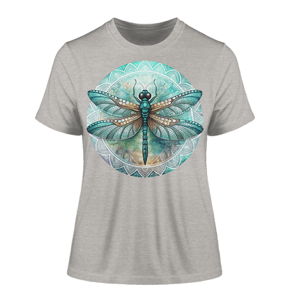 Libelle grün Mandala - Fitted Ladies Organic Shirt - ArtfulShenwyn