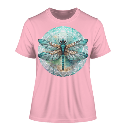 Libelle grün Mandala - Fitted Ladies Organic Shirt - ArtfulShenwyn