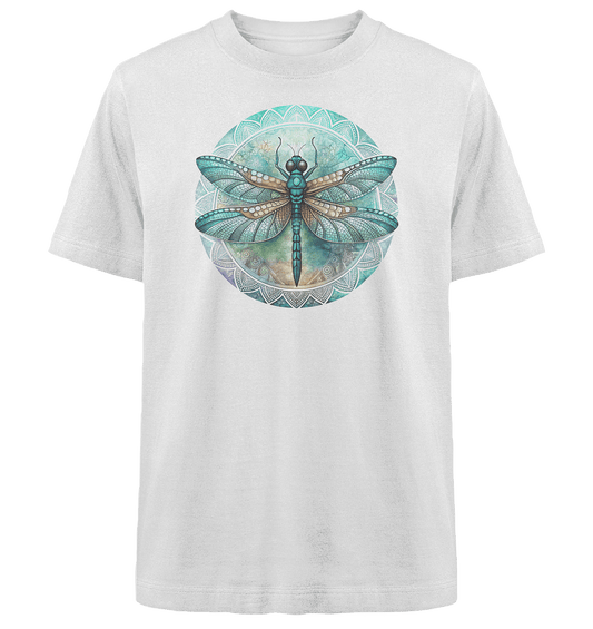 Libelle grün Mandala - Heavy Oversized Organic Shirt - ArtfulShenwyn