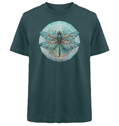 Libelle grün Mandala - Heavy Oversized Organic Shirt - ArtfulShenwyn