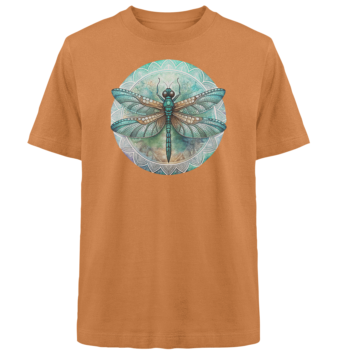 Libelle grün Mandala - Heavy Oversized Organic Shirt - ArtfulShenwyn