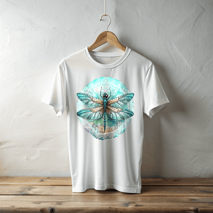 Libelle grün Mandala - Heavy Oversized Organic Shirt - ArtfulShenwyn