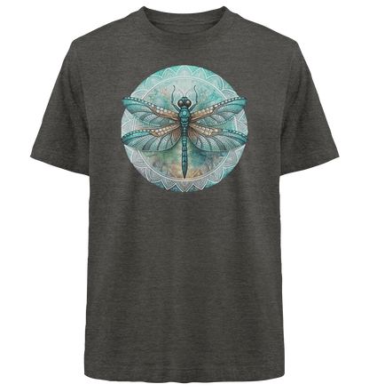 Libelle grün Mandala - Heavy Oversized Organic Shirt - ArtfulShenwyn