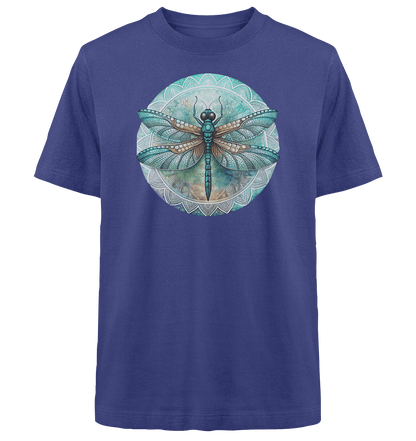 Libelle grün Mandala - Heavy Oversized Organic Shirt - ArtfulShenwyn