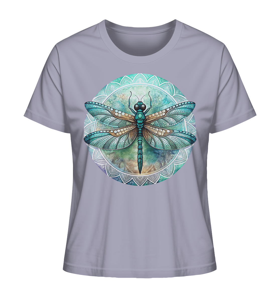 Libelle grün Mandala - Ladies Organic Shirt - ArtfulShenwyn