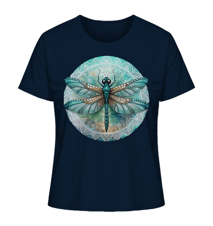 Libelle grün Mandala - Ladies Organic Shirt - ArtfulShenwyn