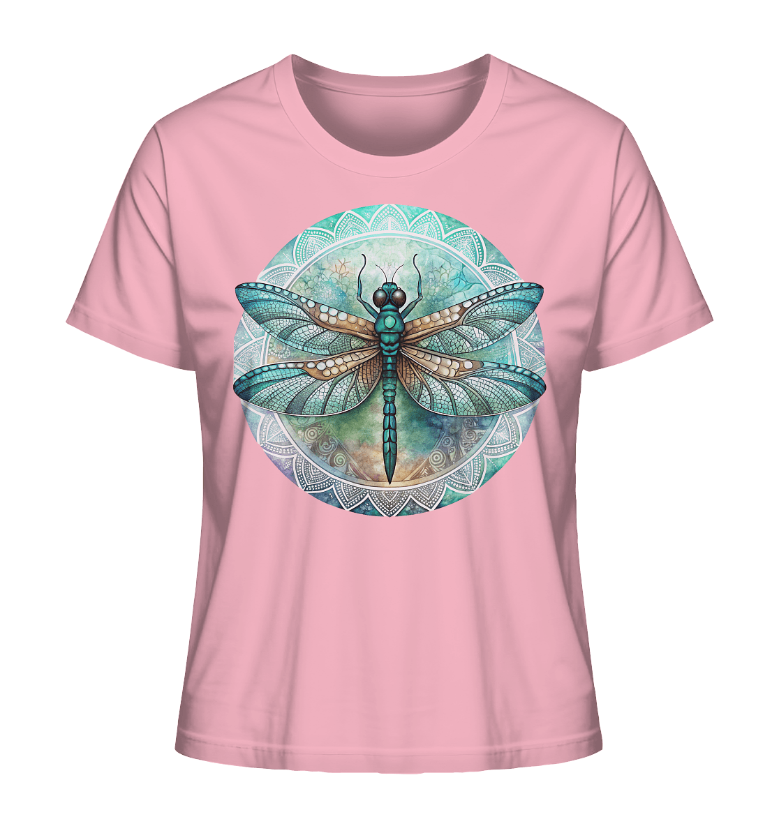 Libelle grün Mandala - Ladies Organic Shirt - ArtfulShenwyn