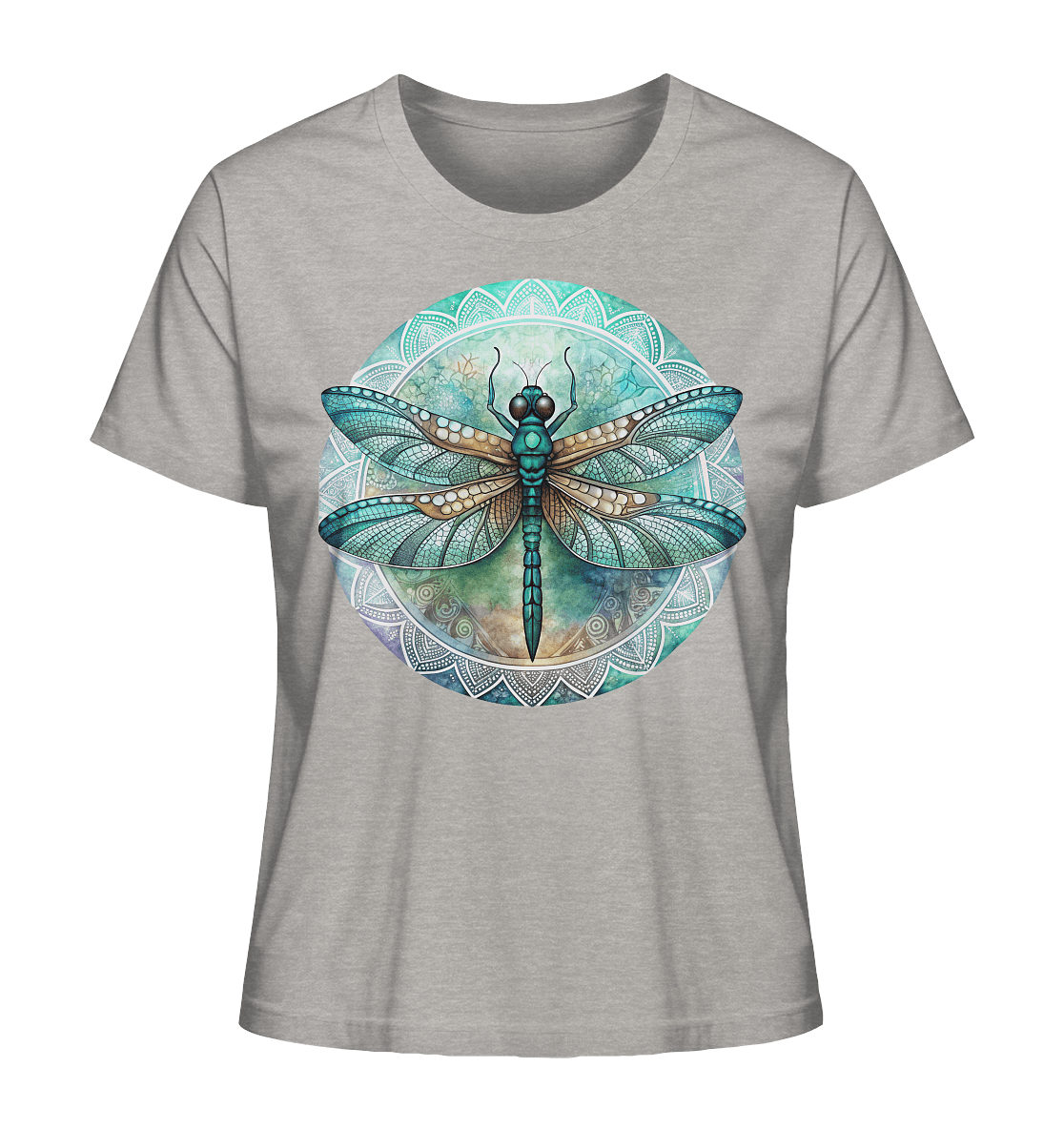 Libelle grün Mandala - Ladies Organic Shirt - ArtfulShenwyn