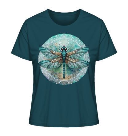 Libelle grün Mandala - Ladies Organic Shirt - ArtfulShenwyn