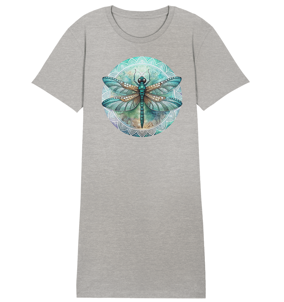 Libelle grün Mandala - Ladies Organic Shirt Dress - ArtfulShenwyn