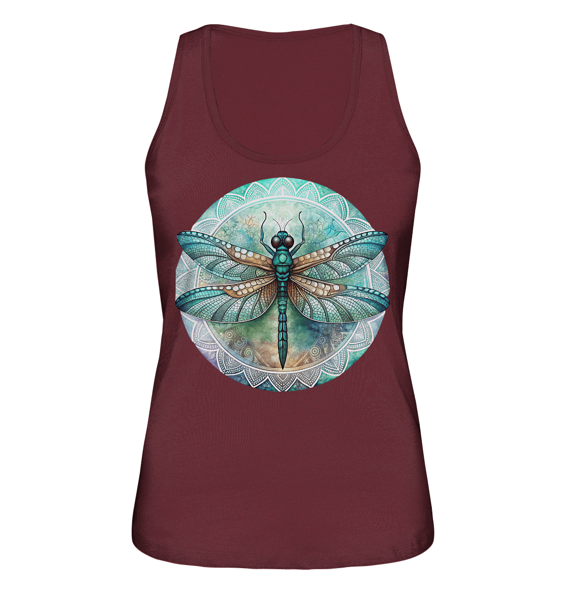 Libelle grün Mandala - Ladies Organic Tank-Top - ArtfulShenwyn