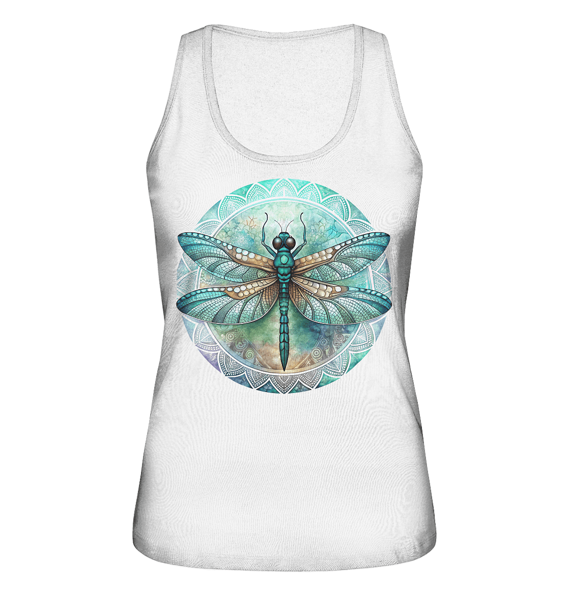 Libelle grün Mandala - Ladies Organic Tank-Top - ArtfulShenwyn