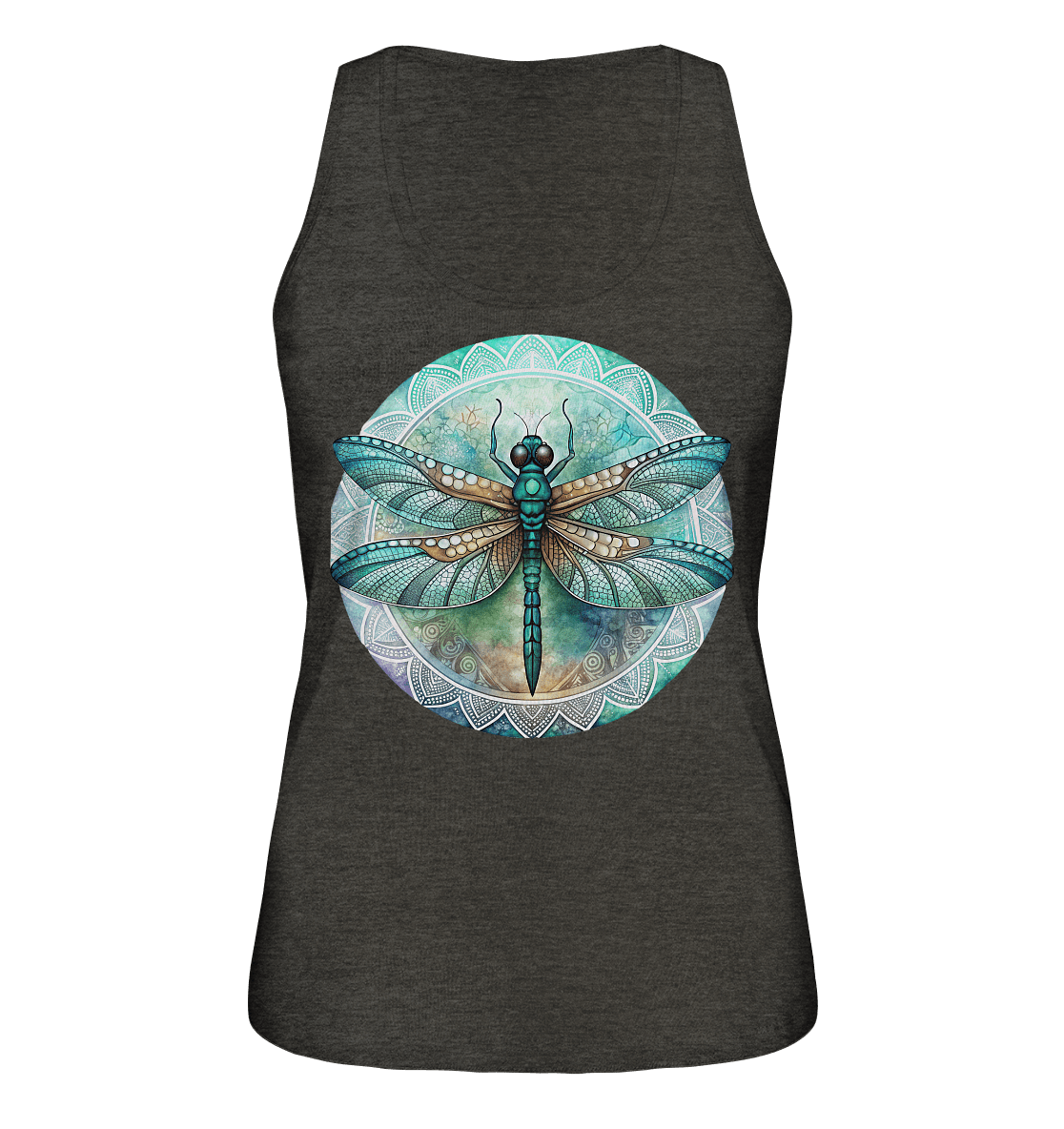 Libelle grün Mandala - Ladies Organic Tank-Top - ArtfulShenwyn