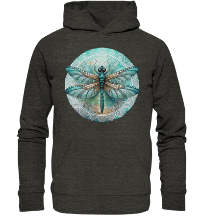 Libelle grün Mandala - Organic Basic Hoodie - ArtfulShenwyn