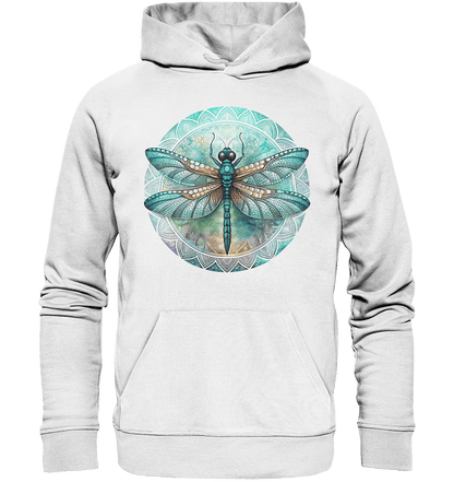 Libelle grün Mandala - Organic Basic Hoodie - ArtfulShenwyn