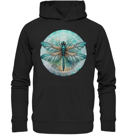 Libelle grün Mandala - Organic Basic Hoodie - ArtfulShenwyn