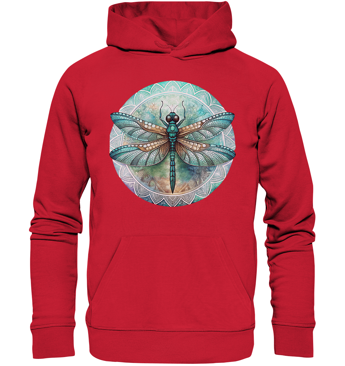 Libelle grün Mandala - Organic Basic Hoodie - ArtfulShenwyn