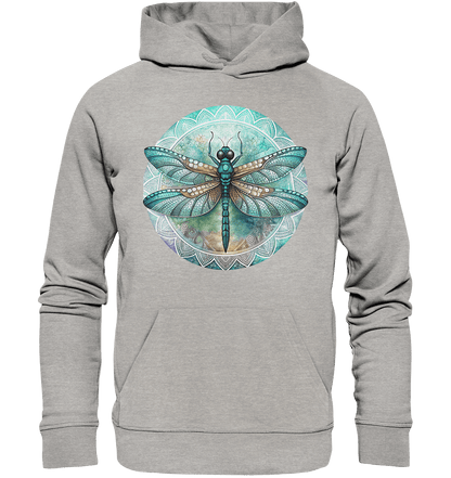 Libelle grün Mandala - Organic Basic Hoodie - ArtfulShenwyn