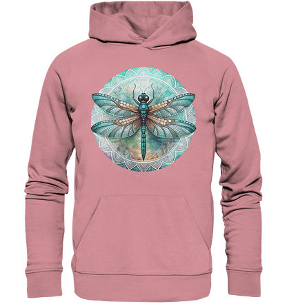 Libelle grün Mandala - Organic Basic Hoodie - ArtfulShenwyn