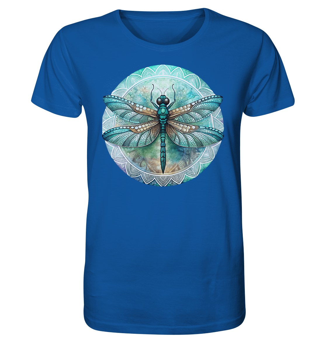 Libelle grün Mandala - Organic Basic Shirt - ArtfulShenwyn