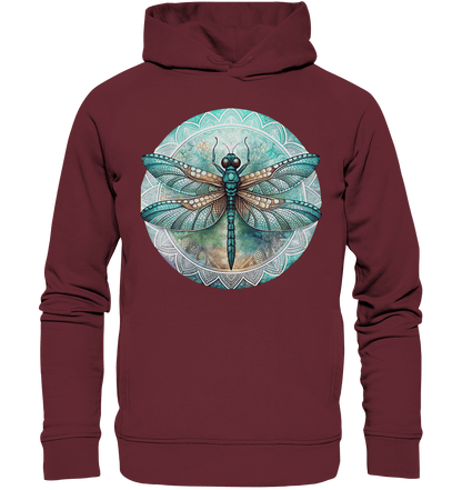 Libelle grün Mandala - Organic Fashion Hoodie - ArtfulShenwyn