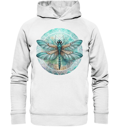 Libelle grün Mandala - Organic Fashion Hoodie - ArtfulShenwyn