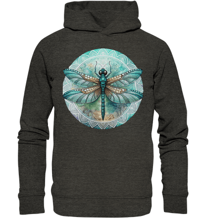 Libelle grün Mandala - Organic Fashion Hoodie - ArtfulShenwyn