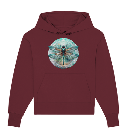 Libelle grün Mandala - Organic Oversize Hoodie - ArtfulShenwyn