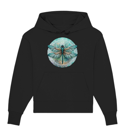 Libelle grün Mandala - Organic Oversize Hoodie - ArtfulShenwyn