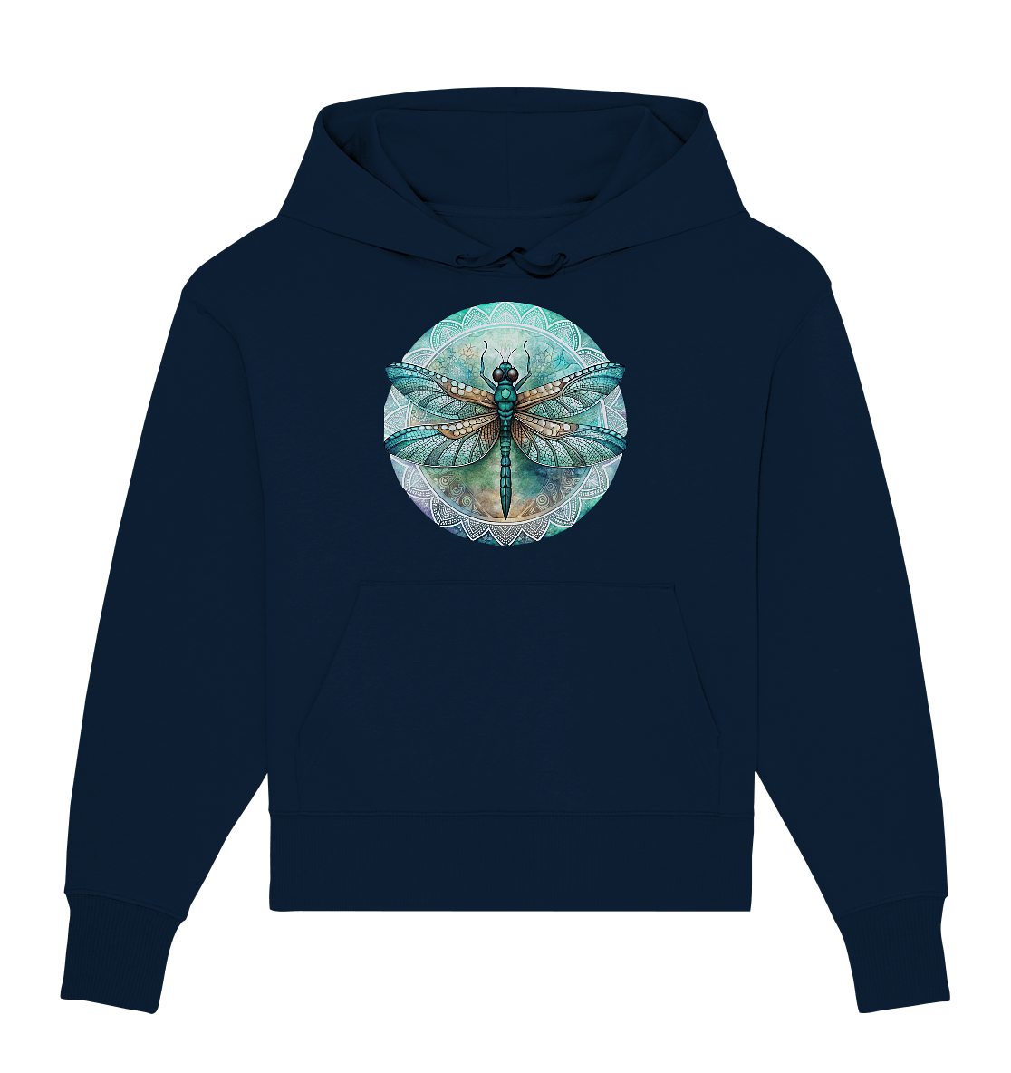 Libelle grün Mandala - Organic Oversize Hoodie - ArtfulShenwyn