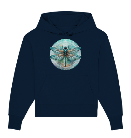 Libelle grün Mandala - Organic Oversize Hoodie - ArtfulShenwyn