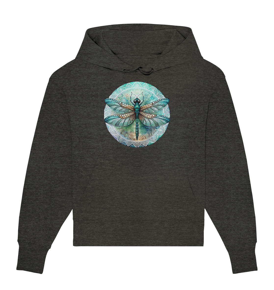 Libelle grün Mandala - Organic Oversize Hoodie - ArtfulShenwyn