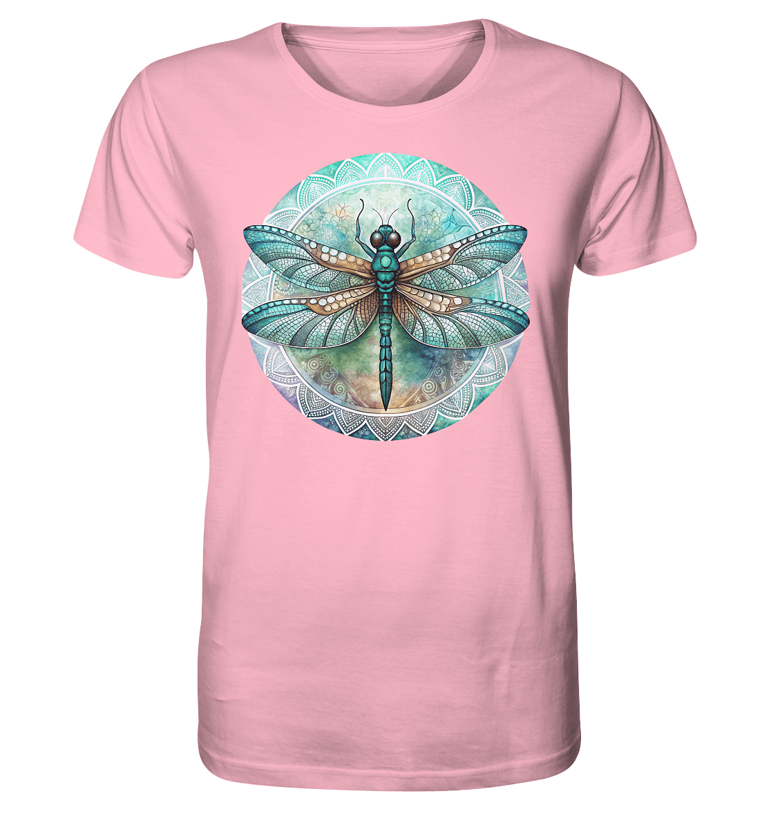 Libelle grün Mandala - Organic Shirt - ArtfulShenwyn