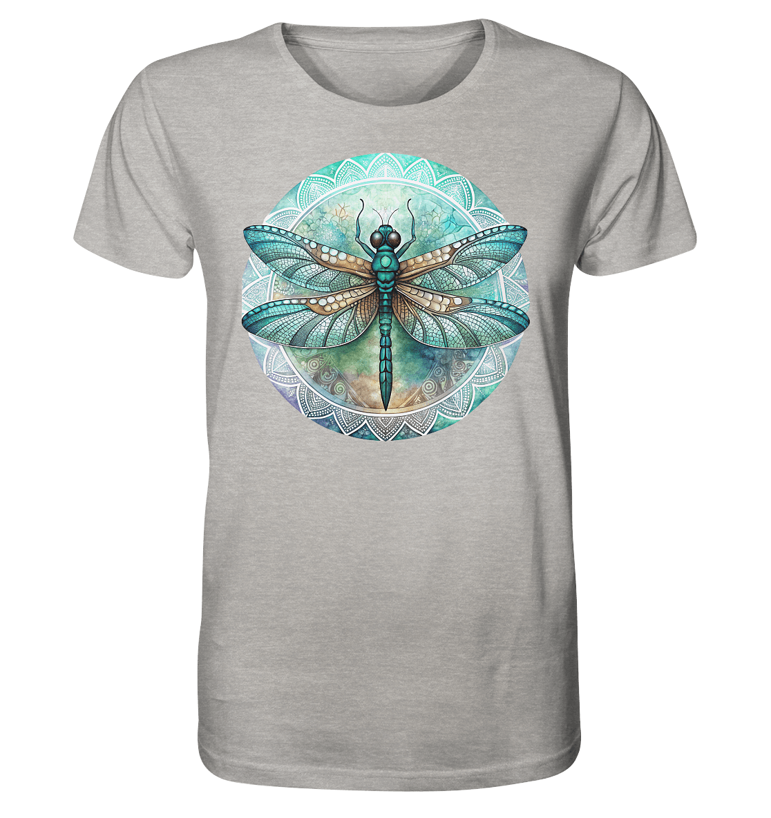 Libelle grün Mandala - Organic Shirt - ArtfulShenwyn