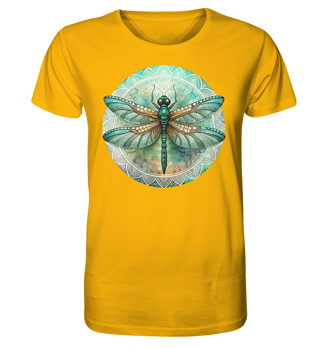 Libelle grün Mandala - Organic Shirt - ArtfulShenwyn