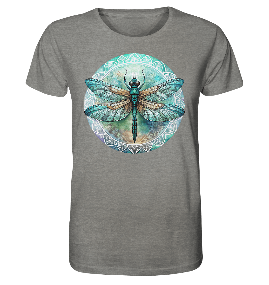 Libelle grün Mandala - Organic Shirt - ArtfulShenwyn