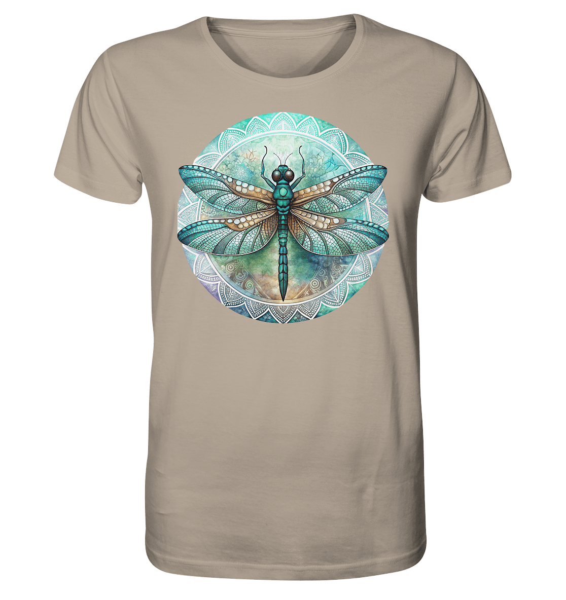 Libelle grün Mandala - Organic Shirt - ArtfulShenwyn