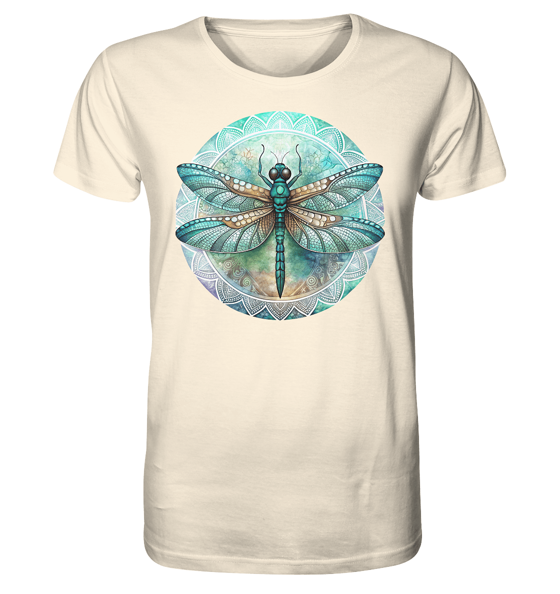 Libelle grün Mandala - Organic Shirt - ArtfulShenwyn