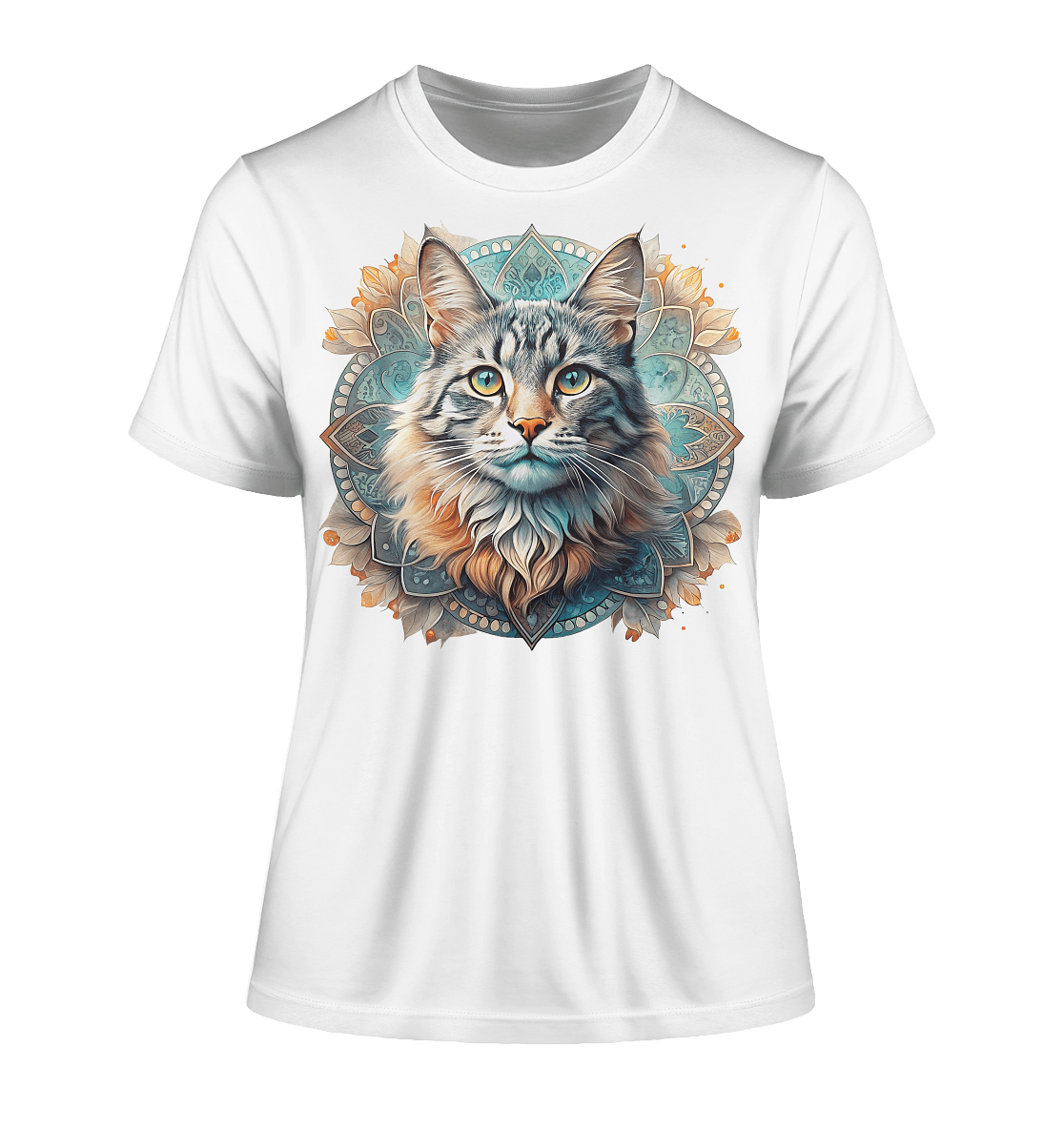 Mystic Cat - Fitted Ladies Organic Shirt - ArtfulShenwyn