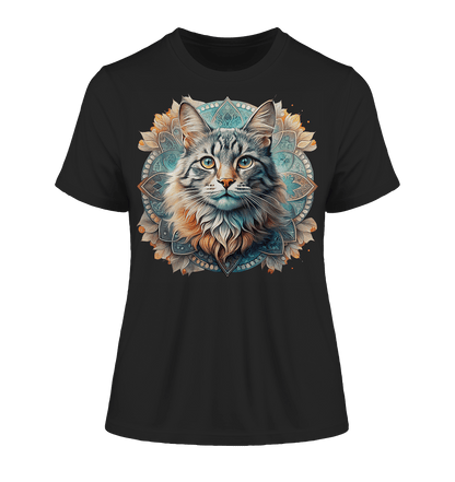 Mystic Cat - Fitted Ladies Organic Shirt - ArtfulShenwyn