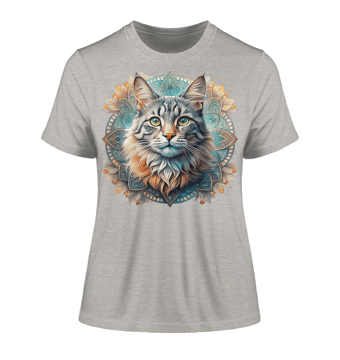 Mystic Cat - Fitted Ladies Organic Shirt - ArtfulShenwyn