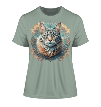 Mystic Cat - Fitted Ladies Organic Shirt - ArtfulShenwyn