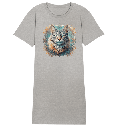 Mystic Cat - Ladies Organic Shirt Dress - ArtfulShenwyn