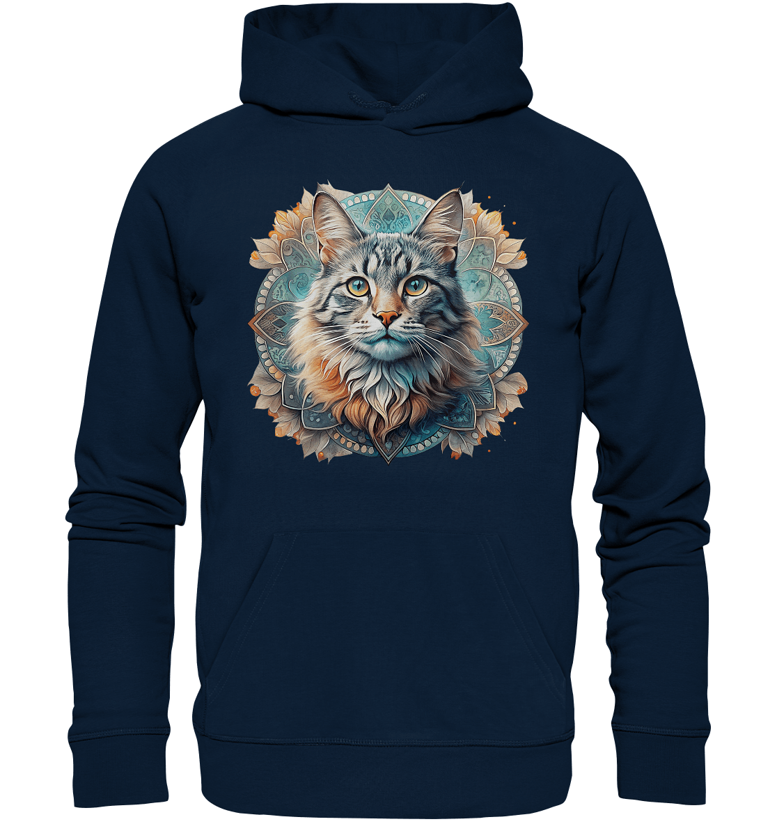 Mystic Cat - Organic Basic Hoodie - ArtfulShenwyn