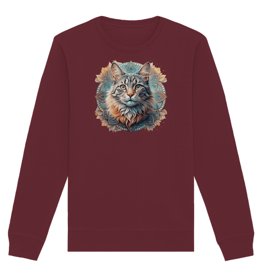 Mystic Cat - Organic Basic Unisex Sweatshirt - ArtfulShenwyn